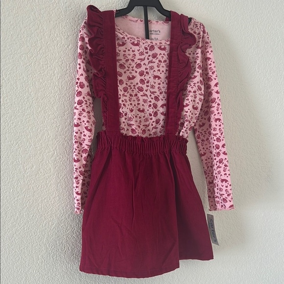 Carter’s Pink and Red Floral Long Sleeve Dress - Picture 1 of 10